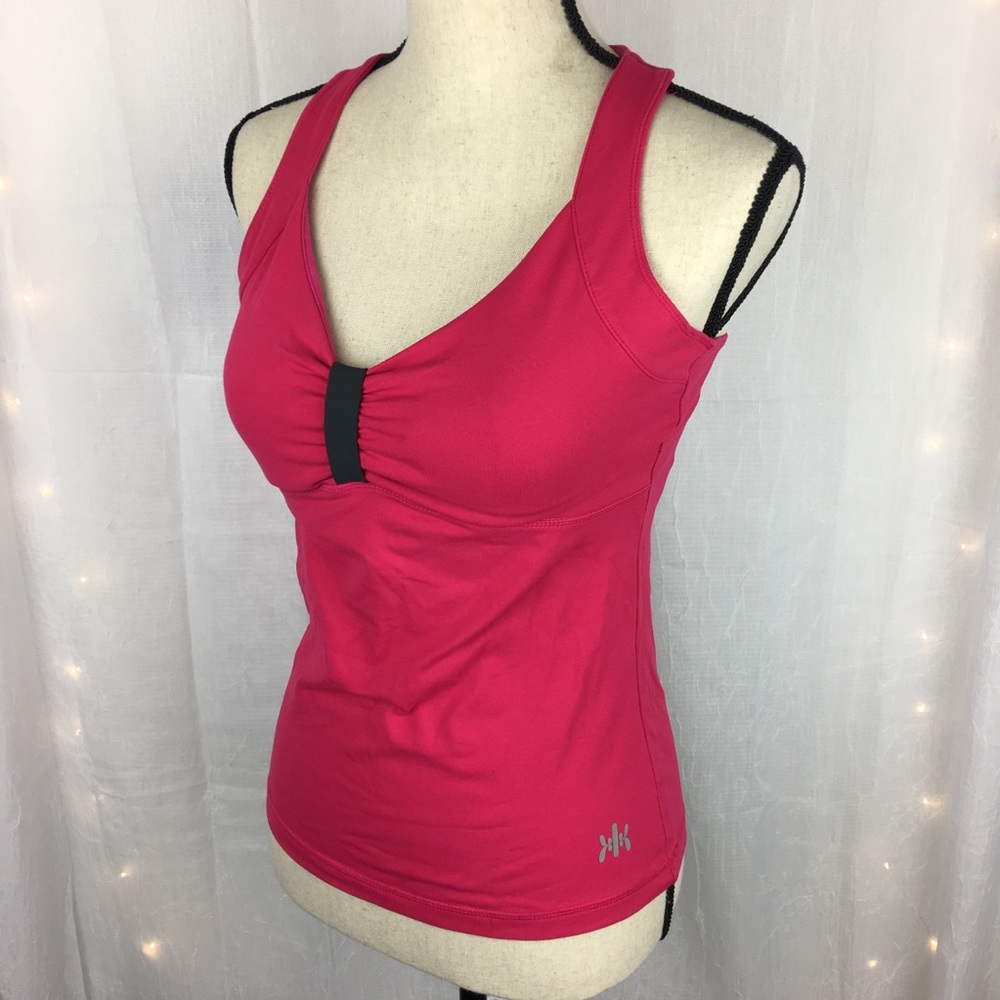 Kyodan Workout Racerback Tank Magenta/Gray Size Md